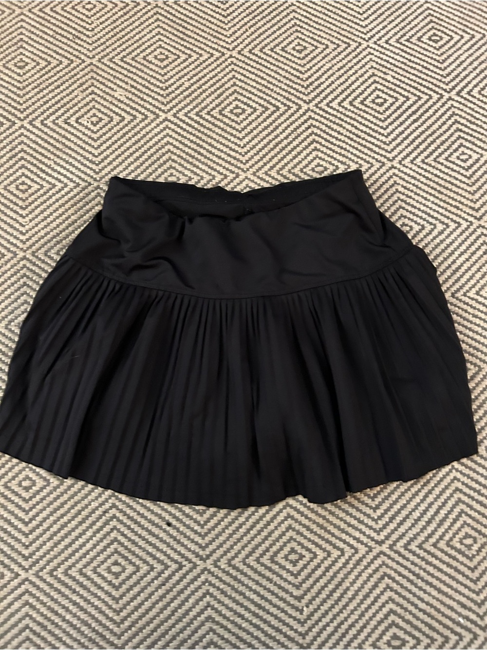 Lucky in Love Black Pleated Skater Skirt